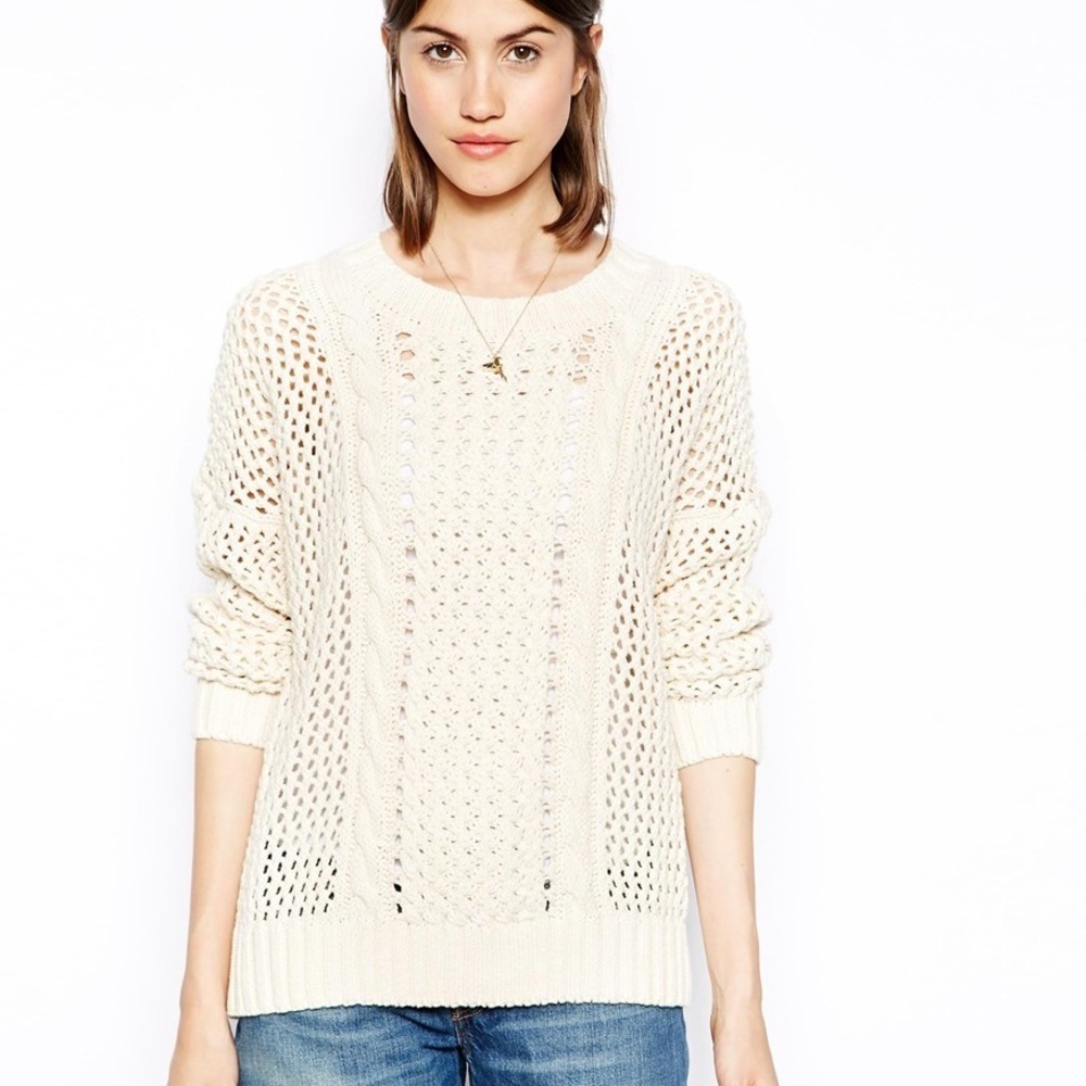 NWOT d.Ra Stockholm‎ Pullover Cable knit sweater